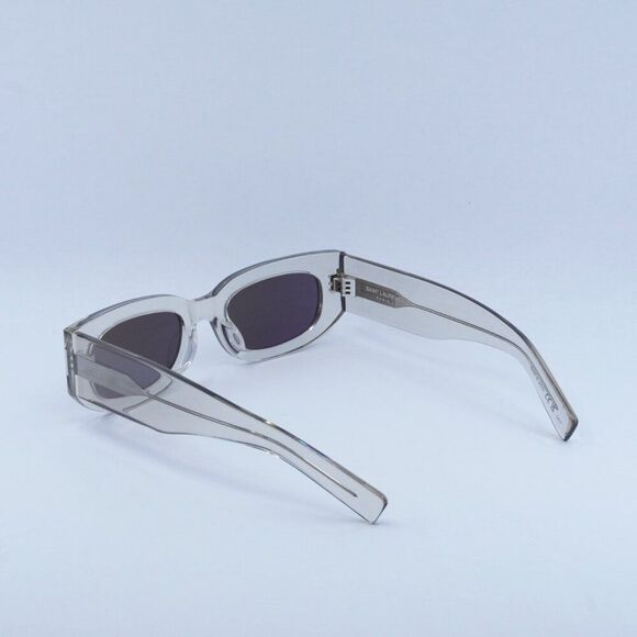 🕶️ New Saint Laurent SL697 003 Sunglasses - Transparent Beige Frame - Picture 9 of 10
